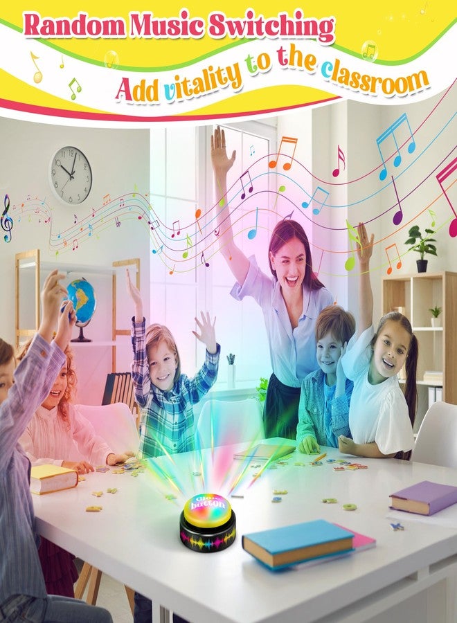 Feekoon Dance Party Button, Plays 10 EDM Tracks, 30 Second Light Up Dance Bomb Button with Batteries Funny Gag Gift for Teachers, Classroom, Office, Coworkers & Friends (1 Pack,Original) - Image 4